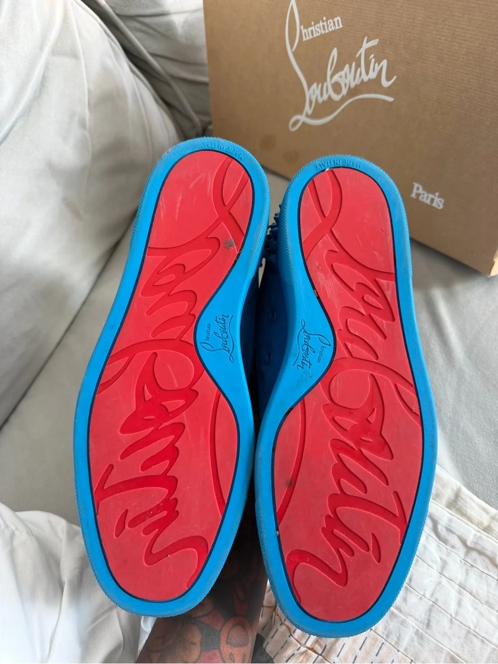Christian Louboutin bold blue